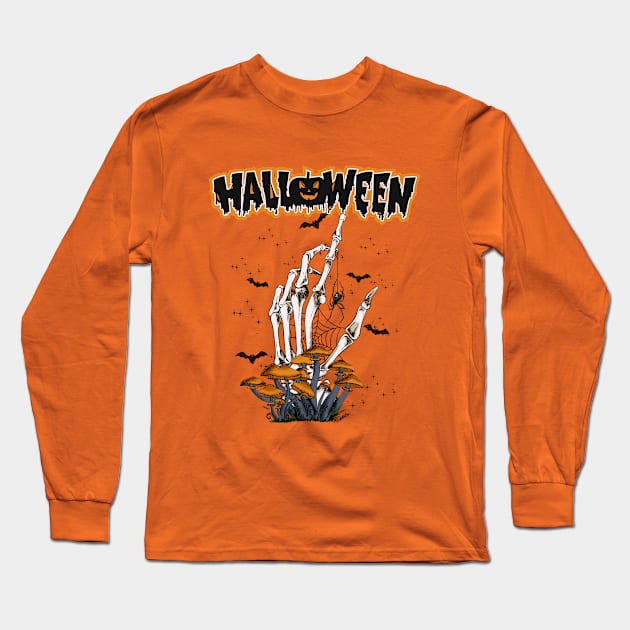 Halloween Long Sleeve T-Shirt by Myartstor 